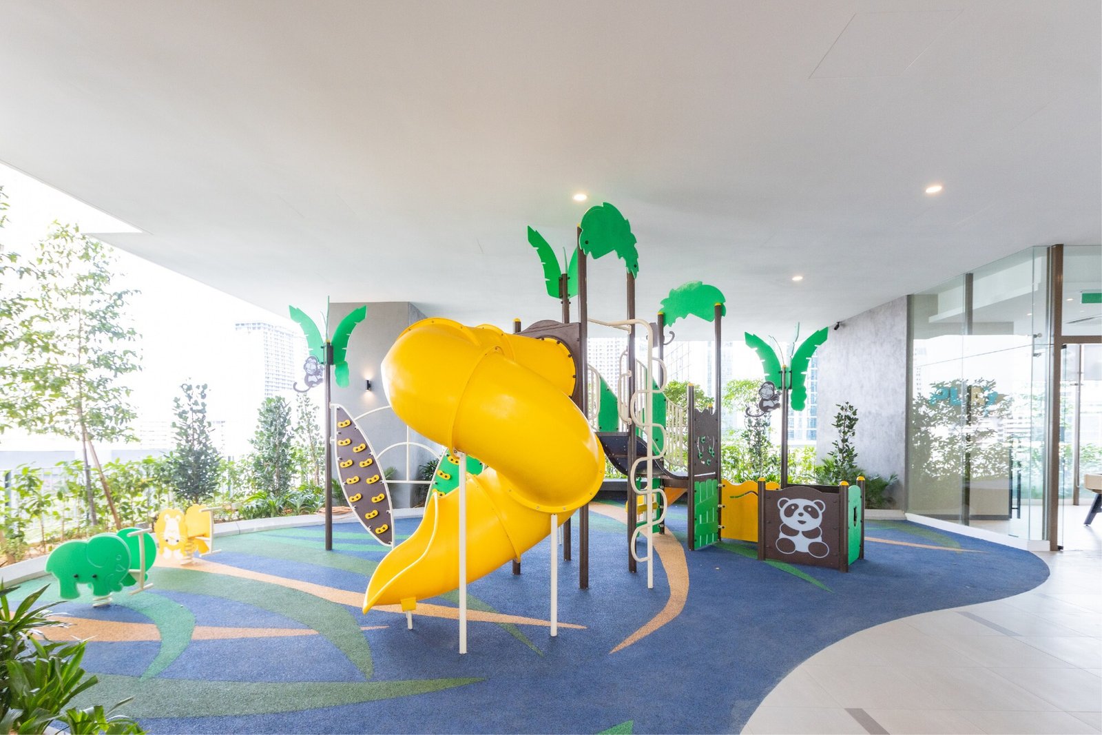 Sheltered children's playground at Laurel Residence